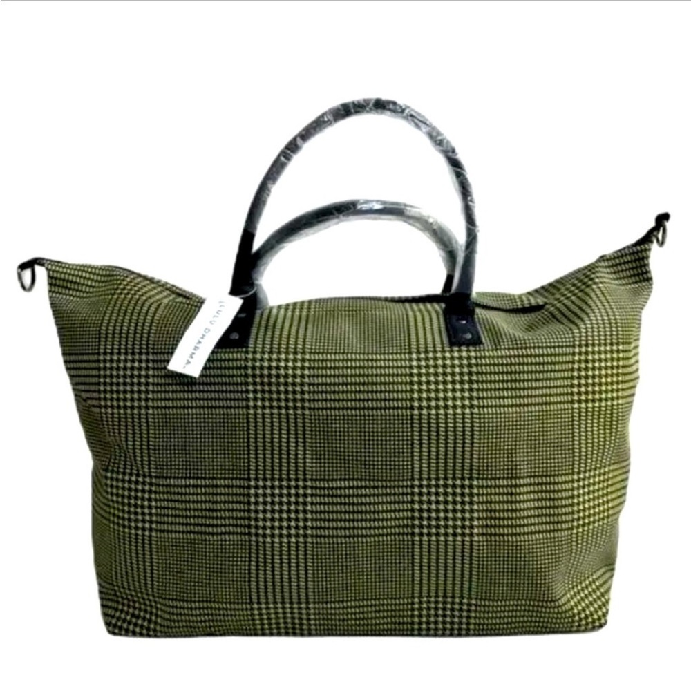 NWT lulu Dharma Green Plaid Frasier weekender - Picture 3 of 3